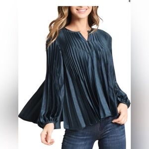 VINCE pleated blouse